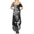 New Zealand Silver Fern Rugby Summer Maxi Dress Maori Tiki Player With Ta Moko Tribal - Wonder Print Shop