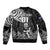 Custom New Zealand Silver Fern Rugby Bomber Jacket Maori Tiki Player With Ta Moko Tribal - Wonder Print Shop