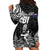 Custom New Zealand Silver Fern Rugby Hoodie Dress Maori Tiki Player With Ta Moko Tribal - Wonder Print Shop