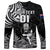 Custom New Zealand Silver Fern Rugby Long Sleeve Shirt Maori Tiki Player With Ta Moko Tribal - Wonder Print Shop