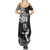 Custom New Zealand Silver Fern Rugby Summer Maxi Dress Maori Tiki Player With Ta Moko Tribal - Wonder Print Shop