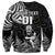 Custom New Zealand Silver Fern Rugby Sweatshirt Maori Tiki Player With Ta Moko Tribal - Wonder Print Shop