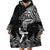 Custom New Zealand Silver Fern Rugby Wearable Blanket Hoodie Maori Tiki Player With Ta Moko Tribal - Wonder Print Shop