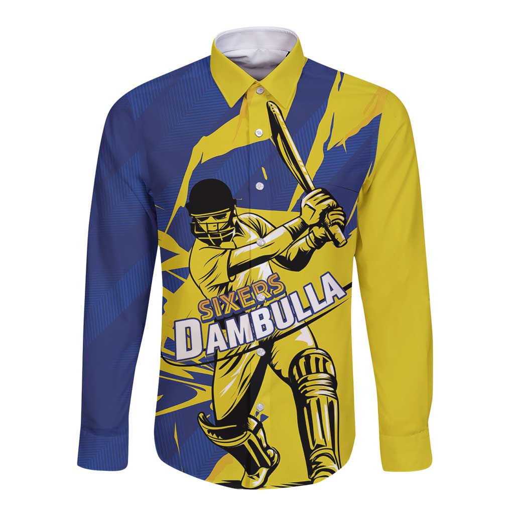 Custom Dambulla Cricket Sixers Long Sleeve Button Shirt Ignite The Pride - Wonder Print Shop