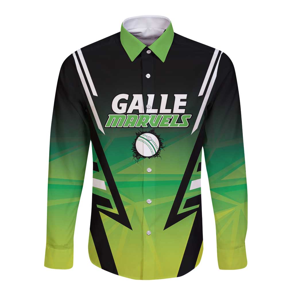 Custom Galle Cricket Marvels Long Sleeve Button Shirt Api Galle Boys - Wonder Print Shop