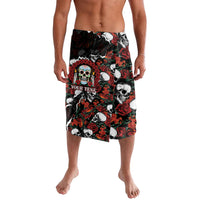 Personalized Dia De Muertos Sugar Skull Lavalava Red Roses Floral Skeleton Graphic