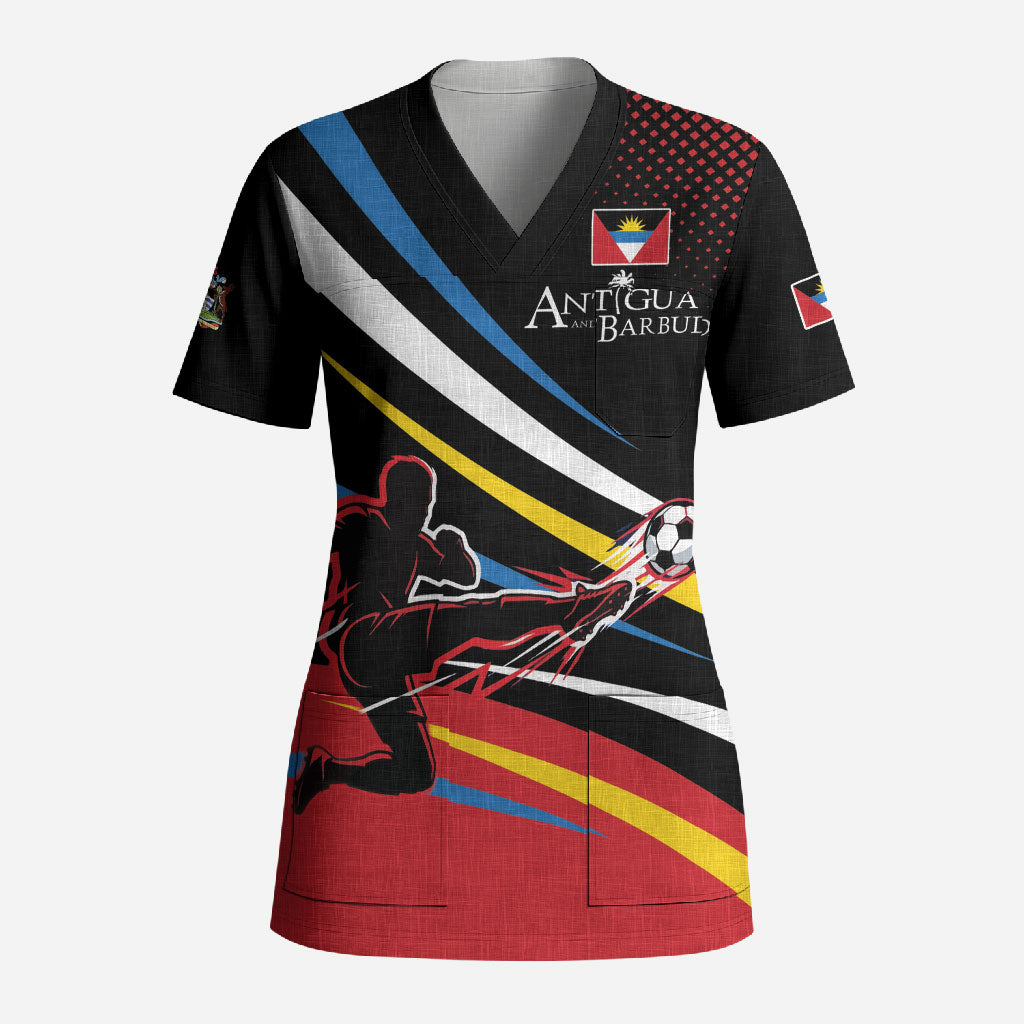 Custom Football Antigua and Barbuda Scrub Top Come On Benna Boys