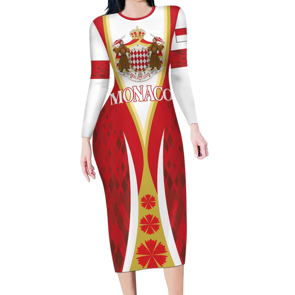 Personalized Monaco Long Sleeve Bodycon Dress Deo Juvante - Wonder Print Shop