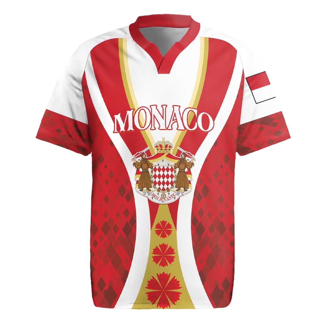 Personalized Monaco Rugby Jersey Deo Juvante - Wonder Print Shop