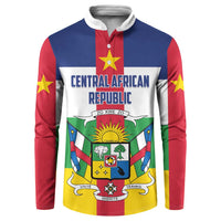 Men's button sweatshirt with Central African Republic flag graphic, full front print