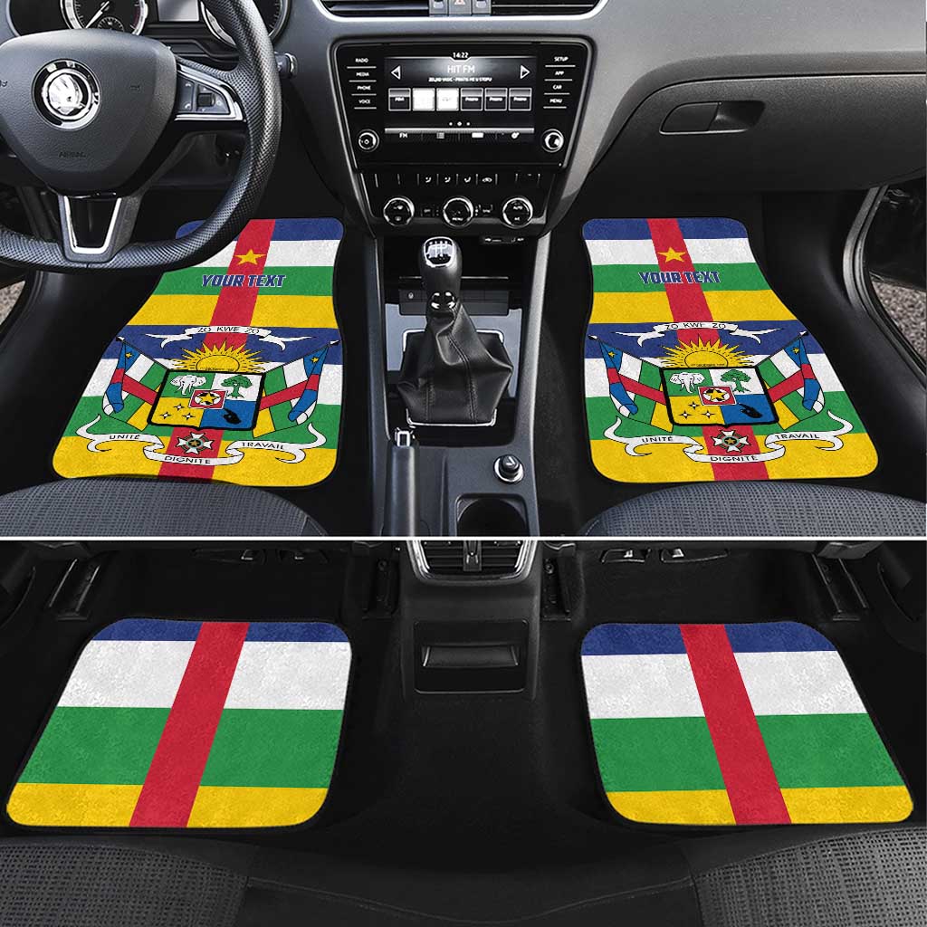 Central African Republic Car Mats Zo Kwe Zo Flag Style - Wonder Print Shop