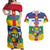 Personalized Central African Republic Couples Matching Off Shoulder Maxi Dress and Hawaiian Shirt Zo Kwe Zo Flag Style - Wonder Print Shop