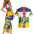 Personalized Central African Republic Couples Matching Short Sleeve Bodycon Dress and Hawaiian Shirt Zo Kwe Zo Flag Style - Wonder Print Shop