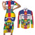 Personalized Central African Republic Couples Matching Short Sleeve Bodycon Dress and Long Sleeve Button Shirt Zo Kwe Zo Flag Style - Wonder Print Shop