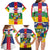 Personalized Central African Republic Family Matching Long Sleeve Bodycon Dress and Hawaiian Shirt Zo Kwe Zo Flag Style - Wonder Print Shop