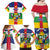 Personalized Central African Republic Family Matching Off Shoulder Maxi Dress and Hawaiian Shirt Zo Kwe Zo Flag Style - Wonder Print Shop