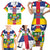 Personalized Central African Republic Family Matching Short Sleeve Bodycon Dress and Hawaiian Shirt Zo Kwe Zo Flag Style - Wonder Print Shop