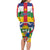 Personalized Central African Republic Long Sleeve Bodycon Dress Zo Kwe Zo Flag Style - Wonder Print Shop