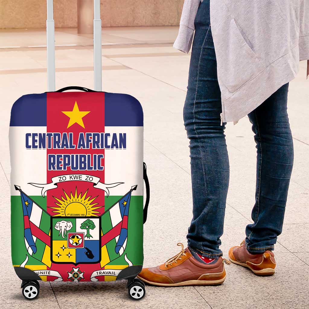 Central African Republic Luggage Cover Zo Kwe Zo Flag Style - Wonder Print Shop