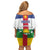 Personalized Central African Republic Off Shoulder Short Dress Zo Kwe Zo Flag Style - Wonder Print Shop