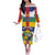 Personalized Central African Republic Off The Shoulder Long Sleeve Dress Zo Kwe Zo Flag Style - Wonder Print Shop