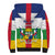 Personalized Central African Republic Sherpa Hoodie Zo Kwe Zo Flag Style - Wonder Print Shop