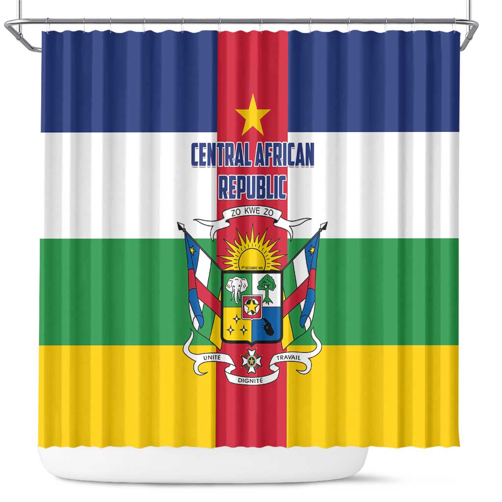 Central African Republic Shower Curtain Zo Kwe Zo Flag Style