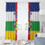 Central African Republic Window Curtain Zo Kwe Zo Flag Style - Wonder Print Shop