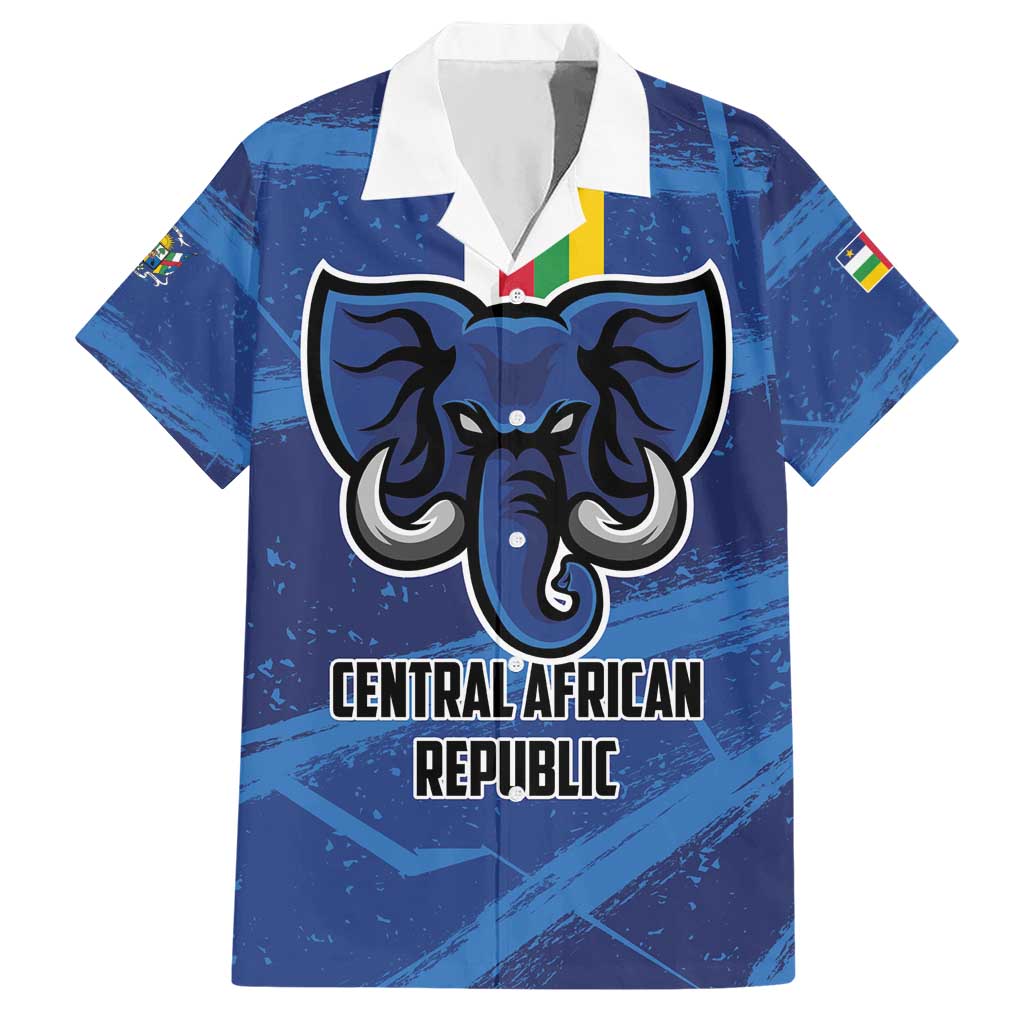 Custom Central African Republic Football Hawaiian Shirt Go Les Fauves - Wonder Print Shop