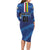 Custom Central African Republic Football Long Sleeve Bodycon Dress Go Les Fauves - Wonder Print Shop