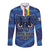 Custom Central African Republic Football Long Sleeve Button Shirt Go Les Fauves - Wonder Print Shop