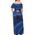 Custom Central African Republic Football Off Shoulder Maxi Dress Go Les Fauves - Wonder Print Shop