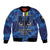 Custom Central African Republic Football Sleeve Zip Bomber Jacket Go Les Fauves - Wonder Print Shop