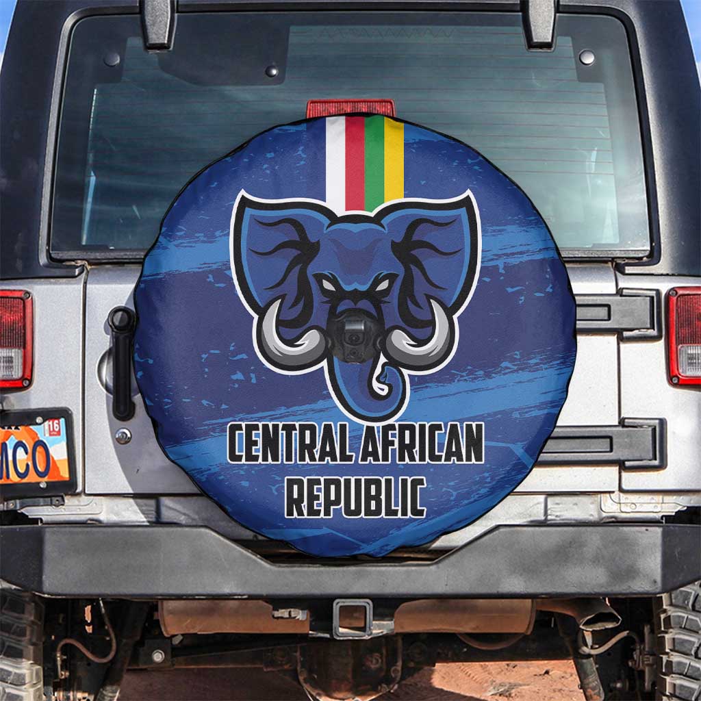 Central African Republic Football Spare Tire Cover Go Les Fauves - Wonder Print Shop