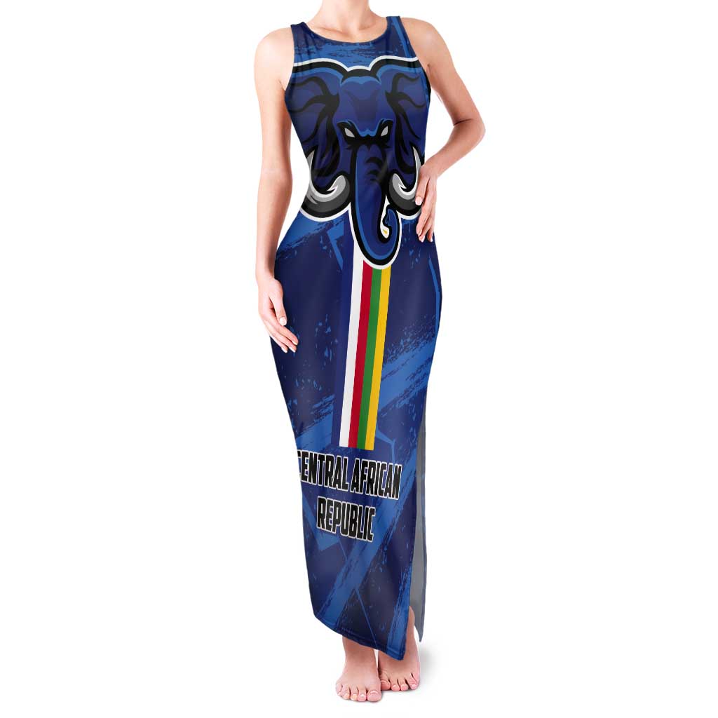 Custom Central African Republic Football Tank Maxi Dress Go Les Fauves - Wonder Print Shop