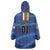 Custom Central African Republic Football Wearable Blanket Hoodie Go Les Fauves - Wonder Print Shop