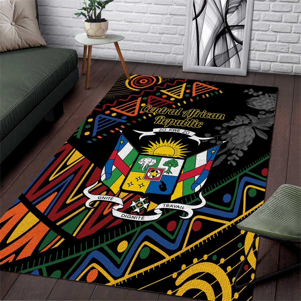 Central African Republic Area Rug Protea African Pattern - Wonder Print Shop