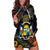 Personalized Central African Republic Hoodie Dress Protea African Pattern