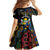 Personalized Central African Republic Kid Short Sleeve Dress Protea African Pattern - Wonder Print Shop