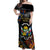 Personalized Central African Republic Off Shoulder Maxi Dress Protea African Pattern - Wonder Print Shop