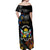 Personalized Central African Republic Off Shoulder Maxi Dress Protea African Pattern - Wonder Print Shop