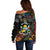 Personalized Central African Republic Off Shoulder Sweater Protea African Pattern - Wonder Print Shop