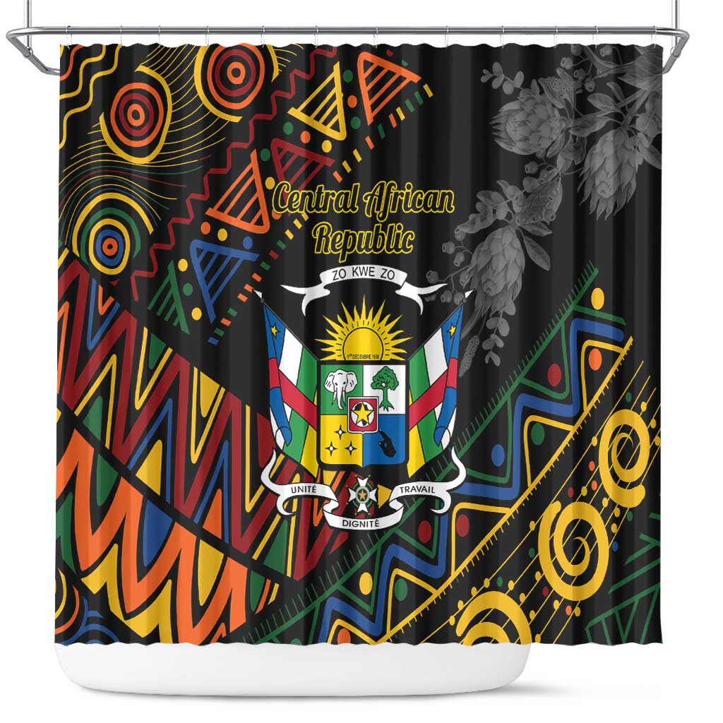 Central African Republic Shower Curtain Protea African Pattern