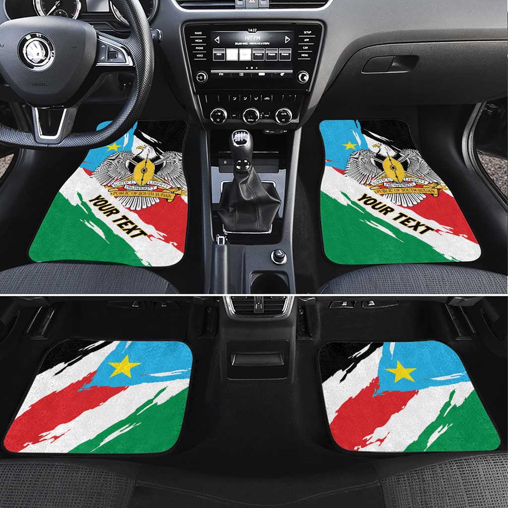 South Sudan Car Mats Grunge Flag Style - Wonder Print Shop