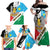 Personalized South Sudan Family Matching Off Shoulder Maxi Dress and Hawaiian Shirt Grunge Flag Style - Wonder Print Shop