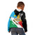 Personalized South Sudan Kid Hoodie Grunge Flag Style - Wonder Print Shop