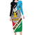 Personalized South Sudan Long Sleeve Bodycon Dress Grunge Flag Style - Wonder Print Shop