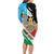 Personalized South Sudan Long Sleeve Bodycon Dress Grunge Flag Style - Wonder Print Shop