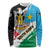 Personalized South Sudan Long Sleeve Shirt Grunge Flag Style - Wonder Print Shop