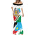 Personalized South Sudan Mermaid Dress Grunge Flag Style - Wonder Print Shop